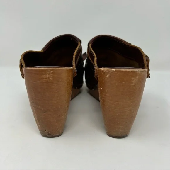 Madewell 1937 Leather Fringe Kiltie Clogs Size 7 - Picture 5 of 10